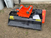 Unused hydraulic excavator flail mower 