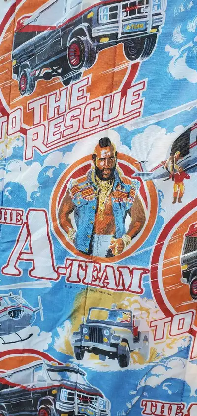 THE A-TEAM twin comforter, 1983.  MR T, View more