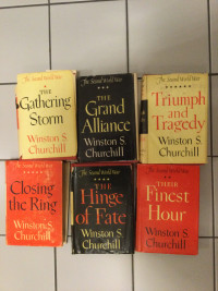 SET OF 6 VINTAGE BOOKS by Winston S. Churchill