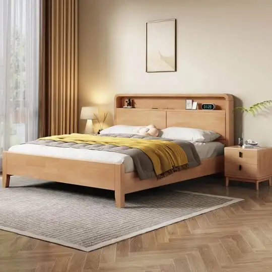 Queen Bed Frame (Available in White, Light, or Dark Brown) in Beds & Mattresses in Richmond - Image 2