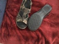 Snake skin sandals 8EE.  NOT WORN OUTSIDE, LIKE NEW $25.00