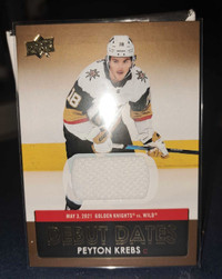 NHL Card- Peyton Krebs #DD-14 Devut Dates Jersey Patch Relic