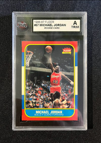 1985/86 Fleer #57 Michael Jordan Rookie Card - Graded Authentic 