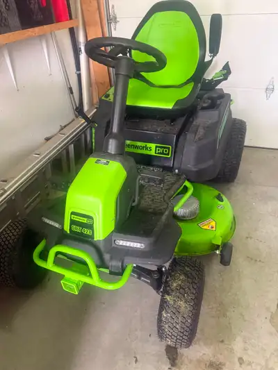 Greenworks CRT428 Electric Riding Lawn Tractor, View more