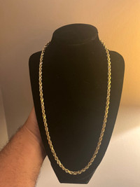 Solid 10k gold rope chain 