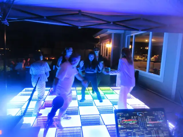 Top Dance 3-D LED Light Up Mirror Dance Floor Service558375960168386566