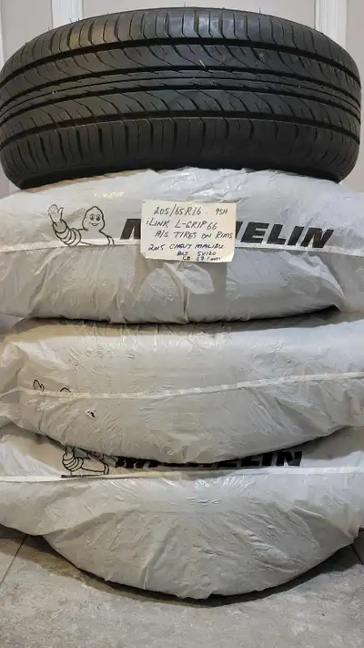 Selling an excellent set of iLink L-Grip66 all season tires in mint condition on steel rims. Taken o...