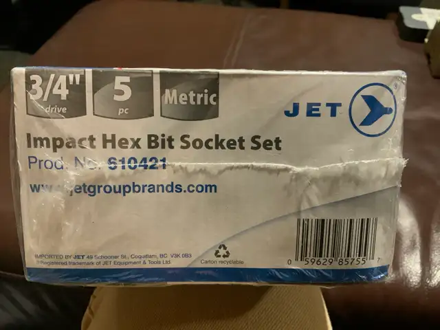 JET 3/4 drive Metric Impact Hex Bit Socket Set in Hand Tools in Oshawa / Durham Region - Image 4