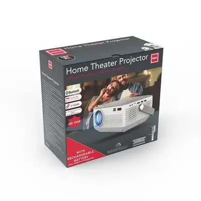 RCA 720p Bluetooth Built-In Battery Home Theater Projector, View more