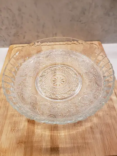 Beautiful large serving decorative glass plate, View more