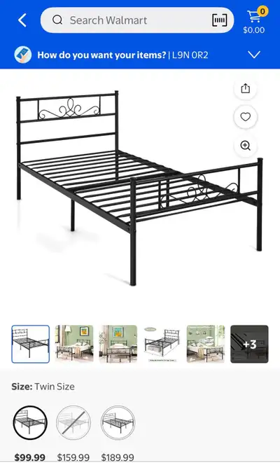 BNIB Twin XL Metal Bed Frame, View more