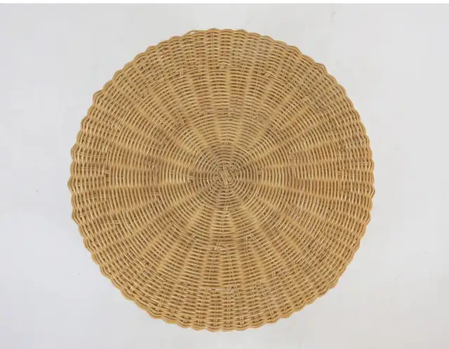 Vintage IKEA wicker round footstool side table ottoman in Other in Trenton - Image 3