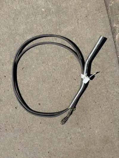 Manual drain snake Measures 10.5" diameter (in pic) which would calculate to about 6 ft long Cable i...
