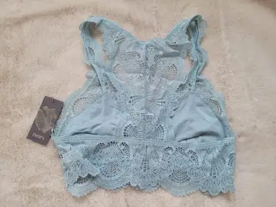 NEW Fleur't Lingerie Lace T-Back Bralette, Small, 3 Available, View more