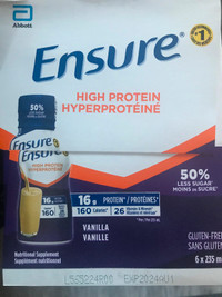 4 flats of ensure protein shakes. Not expired! 50 for all!