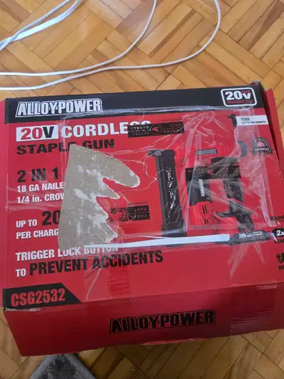 AlloyPower 20V Cordless 2-in-1 Staple Gun & Nailer (Brand New!), View more
