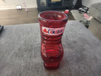 Molson Canadian red boot beer glass 