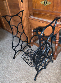 Cast Iron Treadle Sewing Machine Base, no top included