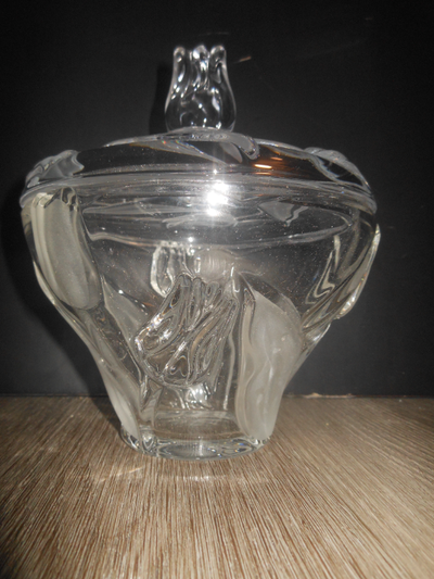 Glass Tulip Bowl with Lid, View more