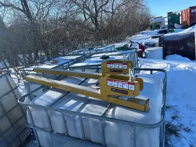 Clamp on pallet forks for sale. Just slide these onto your bucket and pick up any size of pallet. Bo...
