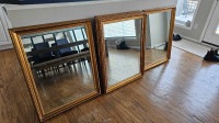 Gold Frame Mirrors Vintage/Antique Looking - 5 Available