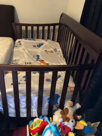 Baby Wooden Crib with Mattress – Moving Sale, View more