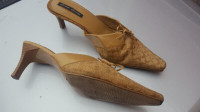 Leather Brown Tan Heel shoes (reg $70)