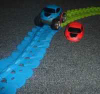 KIDS RACE CAR TRACK - TWIST/TURNS/UPSIDE DOWN