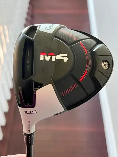 Men’s Left-handed TaylorMade M4 Driver. Regular flex. Used two seasons. STRAIGHT DISTANCE + ULTIMATE...