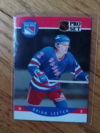 BRIAN LEETCH 1990-91 Pro Set Hockey #201 NYR, View more