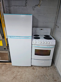 Apartment Size GE 24" White Fridge And Electric stove CAN DELIVE