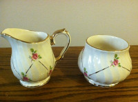 Sadler Mini Rose Creamer and Sugar