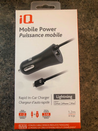 iQ Lightning Rapid In-Car Phone Charger Unopened