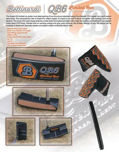 Brand new 2017 Bettinardi B6 limited run putter !, View more