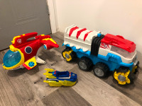 Paw patrol camion et hélicoptère, truck and helicopter