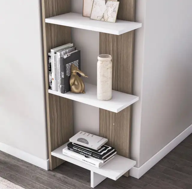 Modern 5-Tier Ladder Corner Bookcase in Bookcases & Shelving Units in Oshawa / Durham Region - Image 4