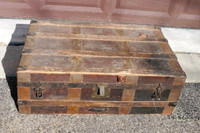 Antique travel trunk