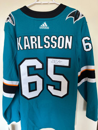 NHL PRO Signed Jersey #65 Karlsson / Sharks 