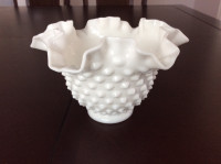 HOBNAIL bowl - milk glass