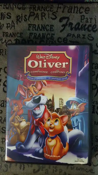 Je vends le DVD du film de Disney, Oliver et Compagnie. Le DVD est en bon état. Si vous êtes intéres...