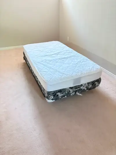 Twin Mattress, Box Spring & Metal Bed Frame/Base, View more
