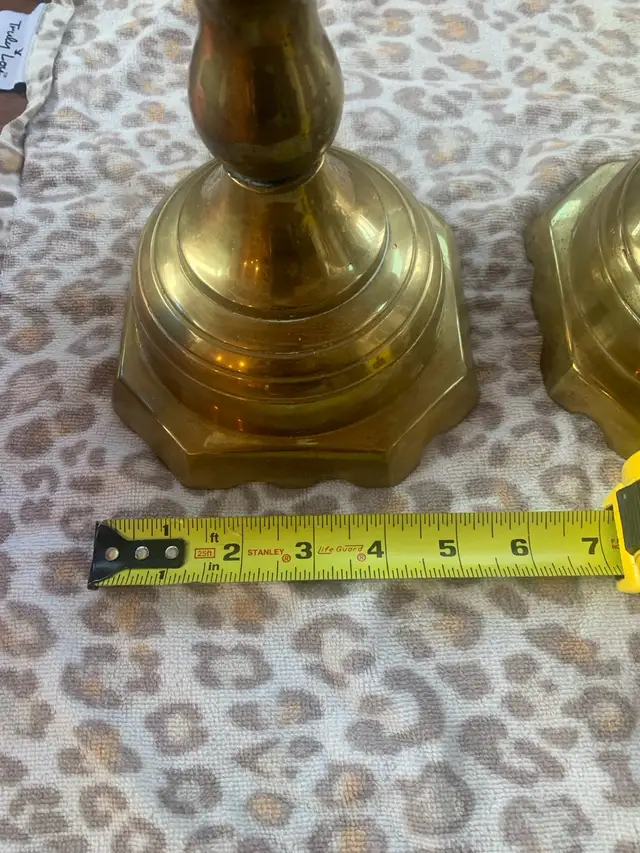 Solid Brass Candle Holder 20” tall64567880182403123