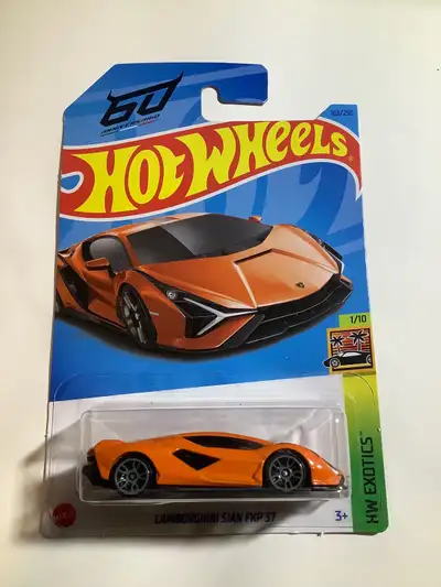Hot Wheels Orange Lamborghini Sian 37 Diecast sports exotics car, View more
