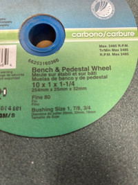 Grinding Wheel 10 Inch x 1 x 1.25 - New