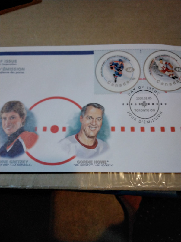 Lot of 3 Canada 2000 FDC with 6 Hockey Postage Stamps in Arts & Collectibles in Edmonton - Image 3