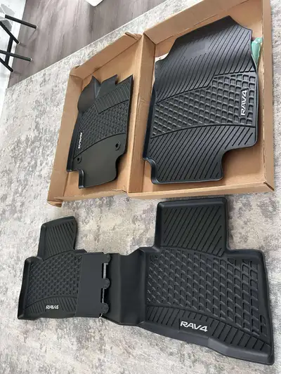 Selling Toyota RAV4 Toyota factory all season rubber floor mats and trunk or cargo liner, used for o...