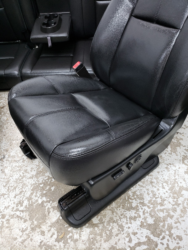 Chev Silverado 2013 Black Leather Truck Seats Interior GMC Sierr in Other Parts & Accessories in St. Catharines - Image 3