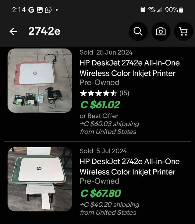 HP DeskJet 2742e All-in-One Wireless Color Inkjet Printer Print in Printers, Scanners & Fax in Longueuil / South Shore - Image 11