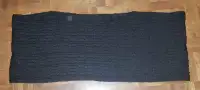 CK CALVIN KLEIN Ribbed Knit Polyester Black scarf echarpe RN# 54