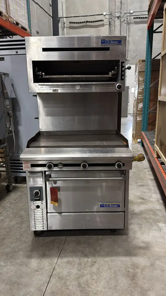 U.S Range Natural Gas Griddle Stove Top Range With Salamander